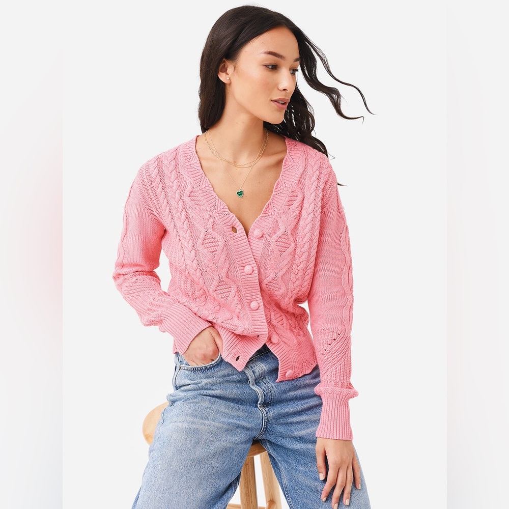 Loveshackfancy pink Anselma cardigan - Picture 7 of 7